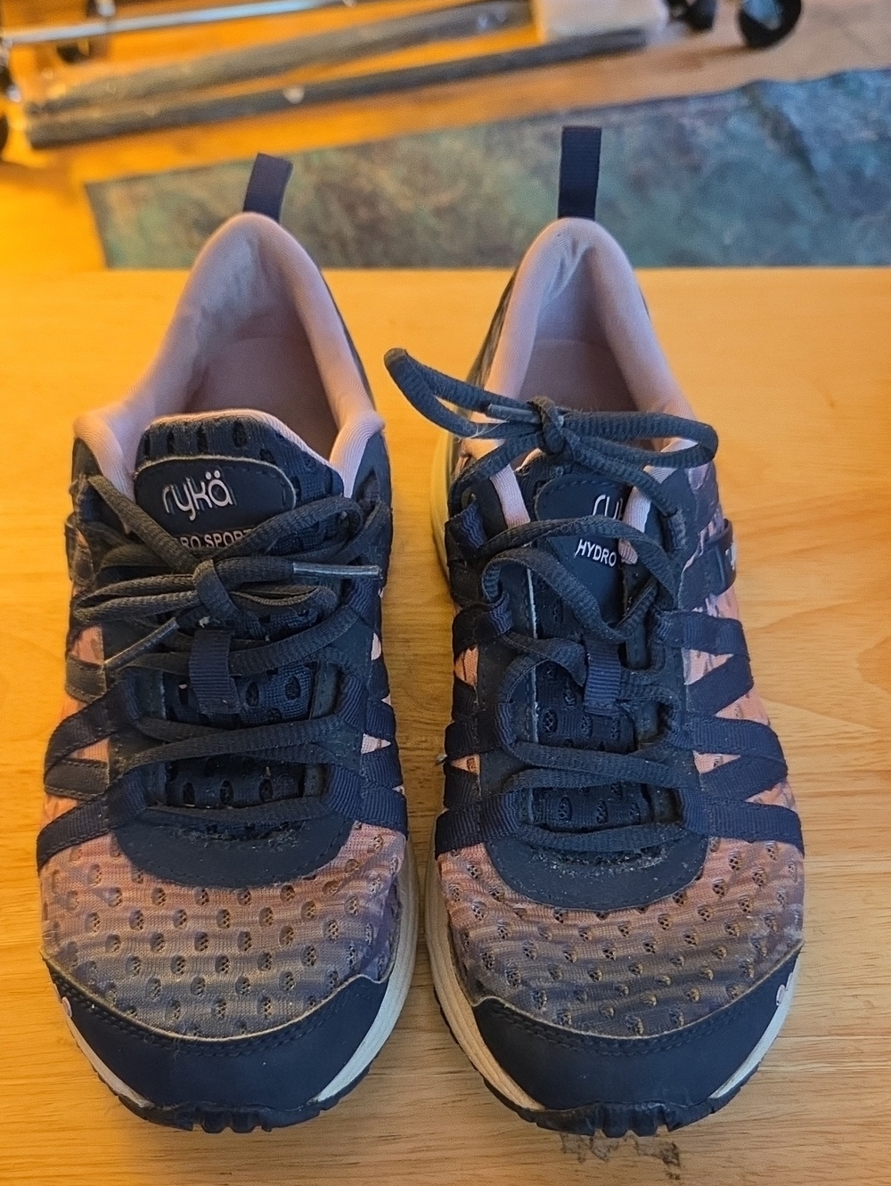 Ryka Navy and Pink Women's Hydro Sport Running Sneakers